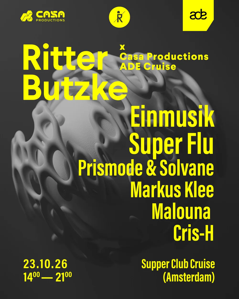 Ritter Butzke x Casa ADE Cruise in Amsterdam, Netherlands